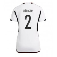 Fotbalové Dres Německo Antonio Rudiger #2 Dámské Domácí MS 2022 Krátký Rukáv